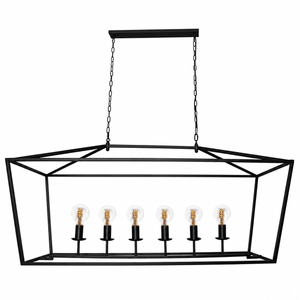 Delport Rectangular Ranch Iron Pendant - additional product image