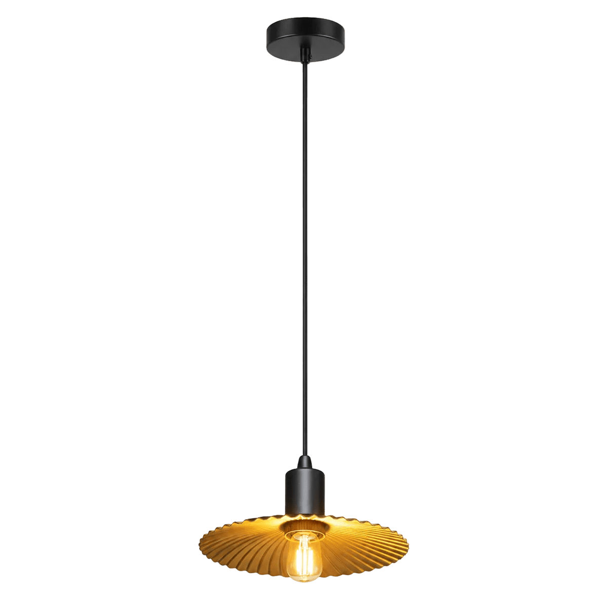 Small Golden Shell Pendant Light