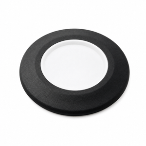 Aldo recessed ground light featuring a round black shockproof resin body and clear diffuser.