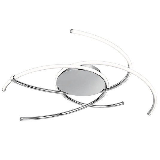 24W Polished Chrome and PVC LED Ceiling Light, 3000K