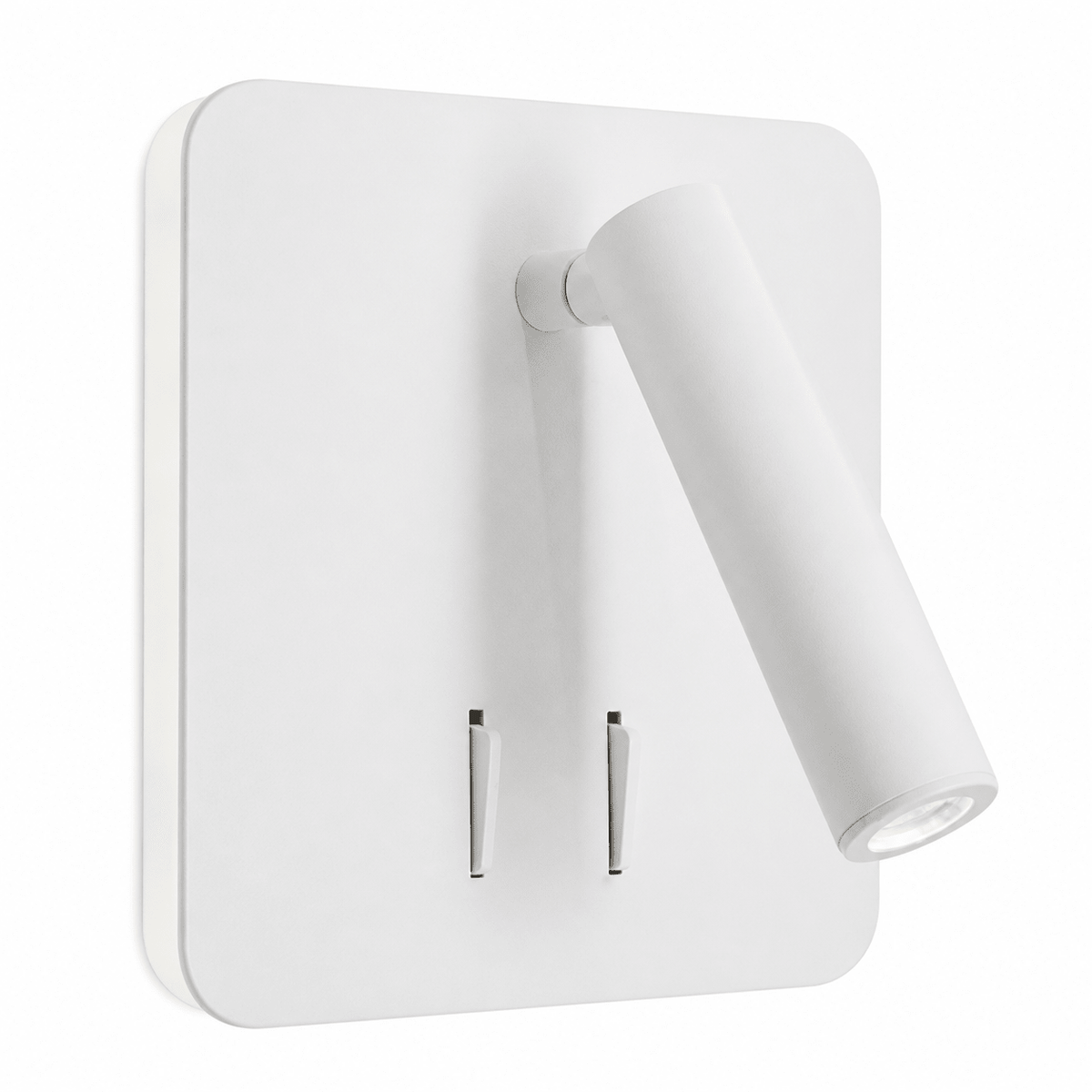 Matt White LED Wall Light - Bedside Reading