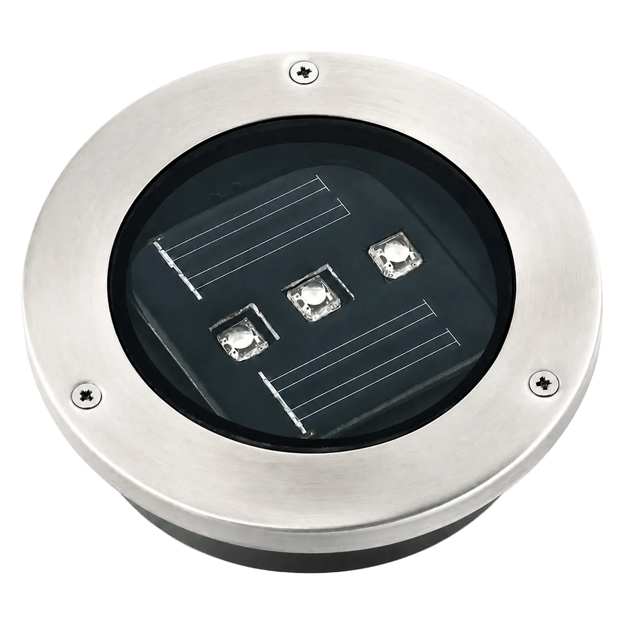 Solar LED Deck Light (Stainless Steel) - 3-LED