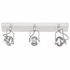 Satin Chrome 3-Light Swivel and Tilt Spotlight