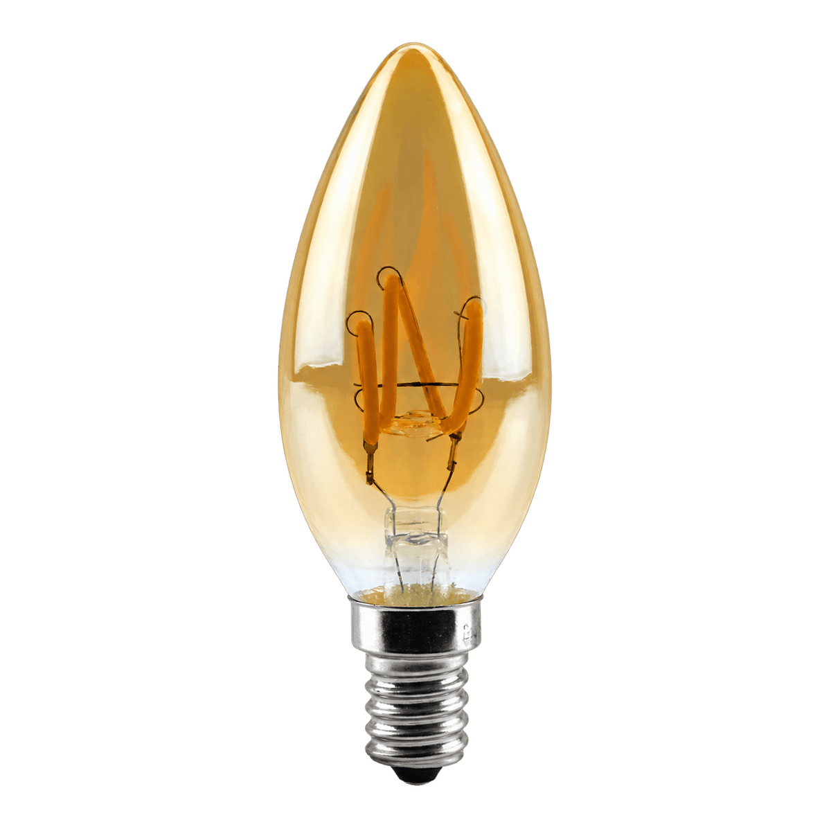 LED Bulb - Amber LED Filament Candle Bulb (Dimmable)