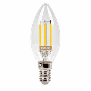 5W Dimmable Clear Candle Filament LED Bulb – E14, 3000K Warm White