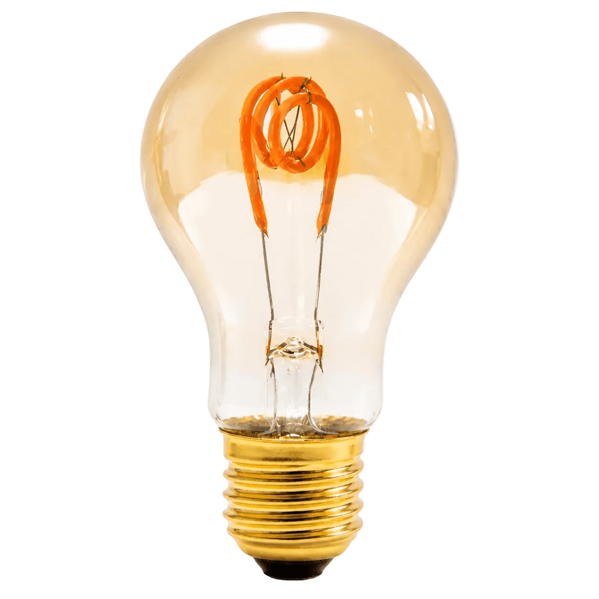 2W Dimmable Amber A60 Filament LED Bulb – E27, 2200K Warm White