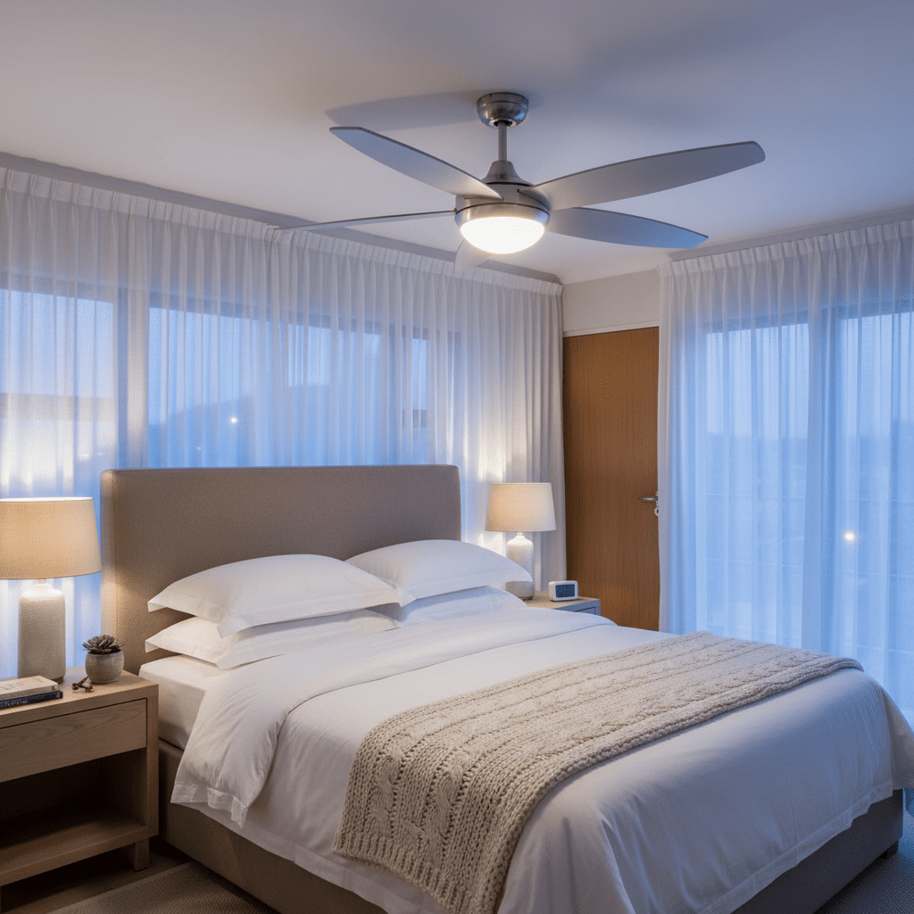 Lancer Satin Chrome Ceiling Fan