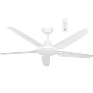 5 Blade White Ceiling Fan with Remote