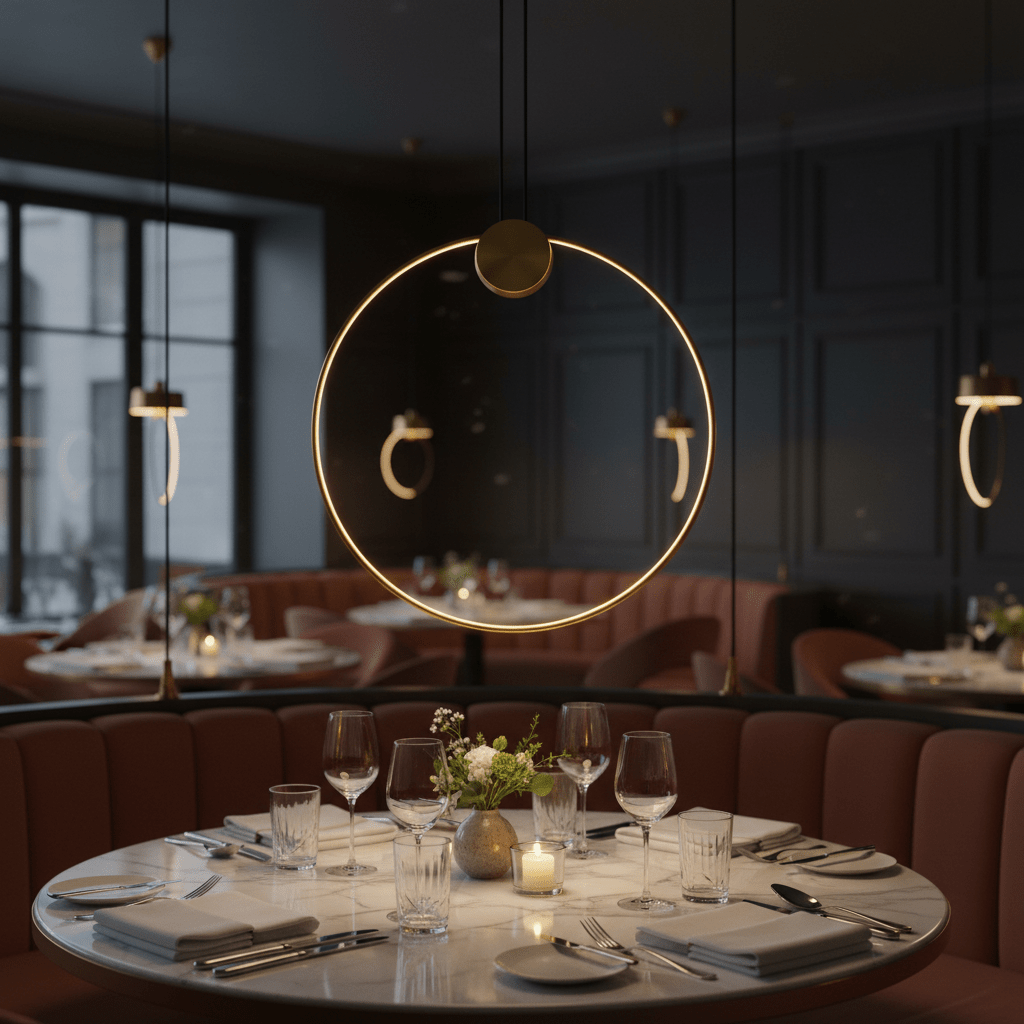 Orbital Gold Pendant Light