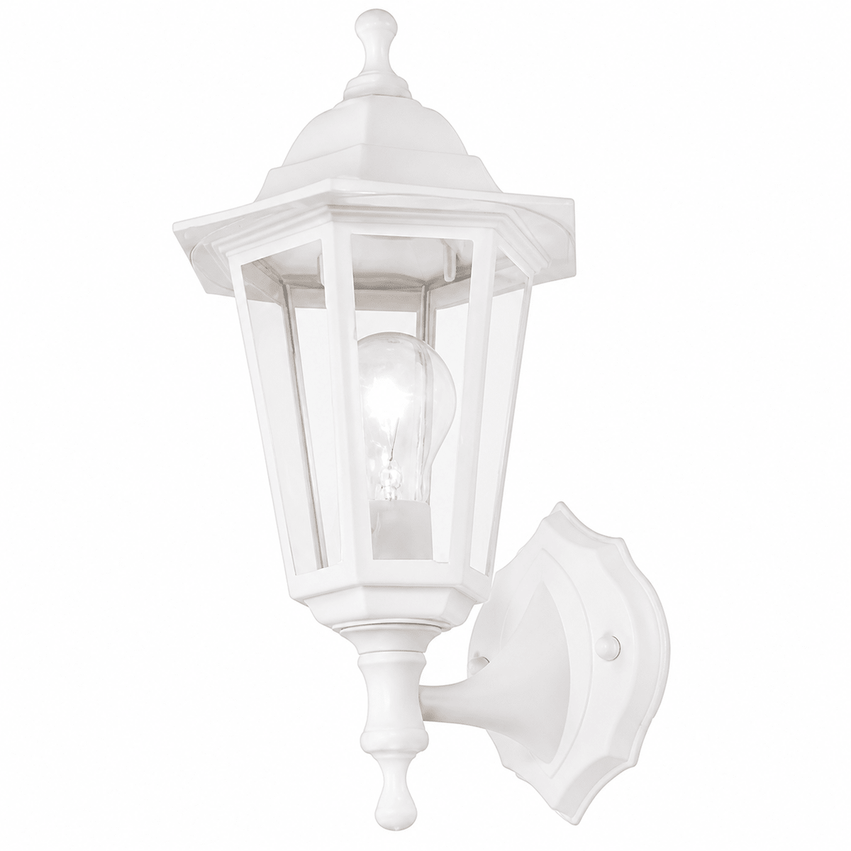 White Outdoor Wall Light - IP44 6 Panel