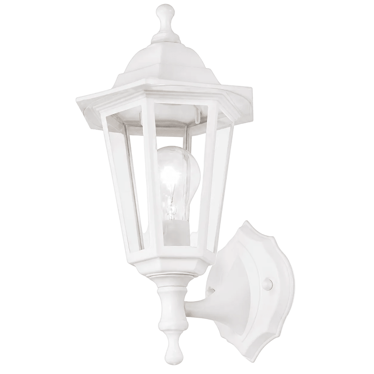 White Outdoor Wall Light - IP44 6 Panel