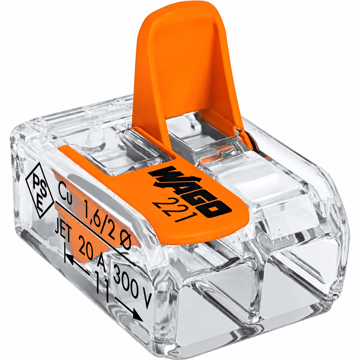 Wago Compact Splicing Connectors - Lever Operated - 2 Way
