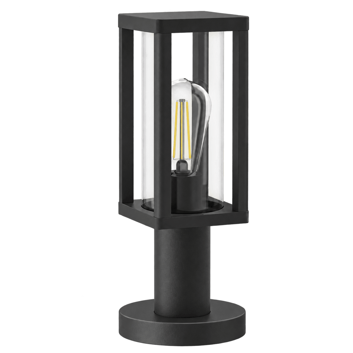 Rayne Black Pillar Top Light