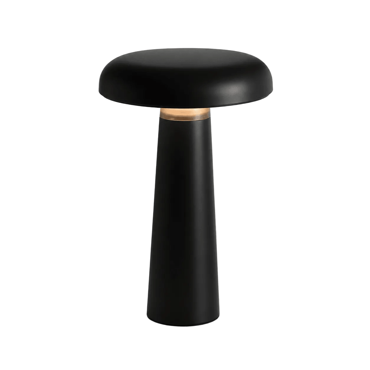 Boletus Black LED Table Lamp - Dimmable & Rechargeable