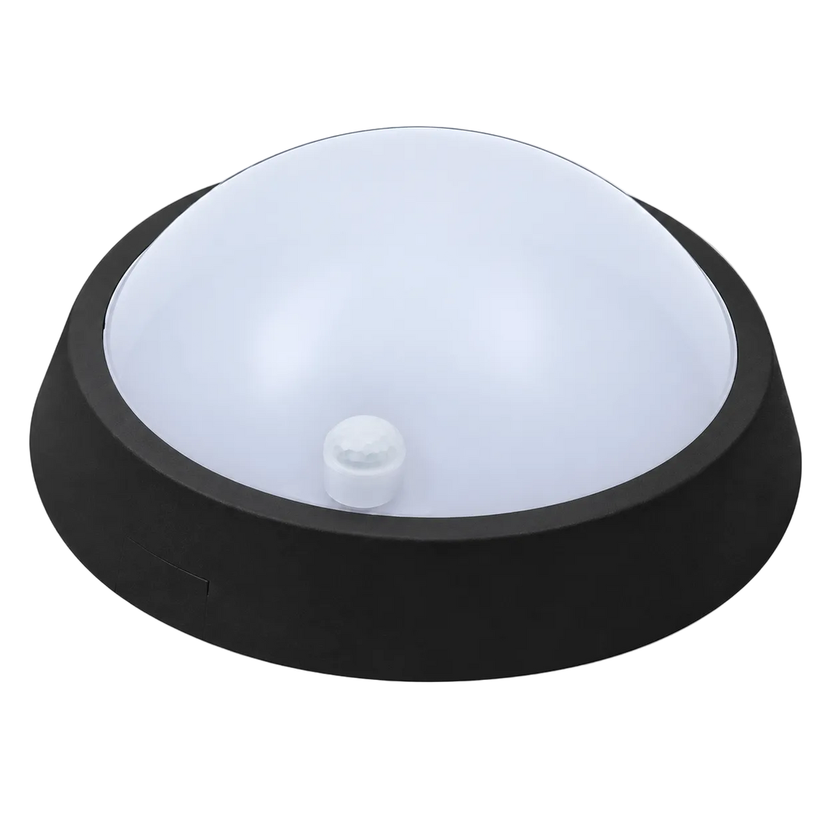 12W Black PVC Bulkhead Light, 4000K & Day/Night Sensor
