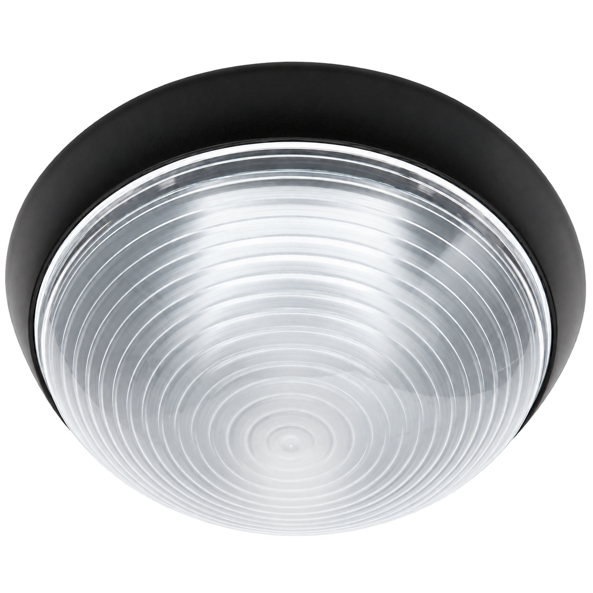 Black Polycarbonate Bulkhead, IP44, E27