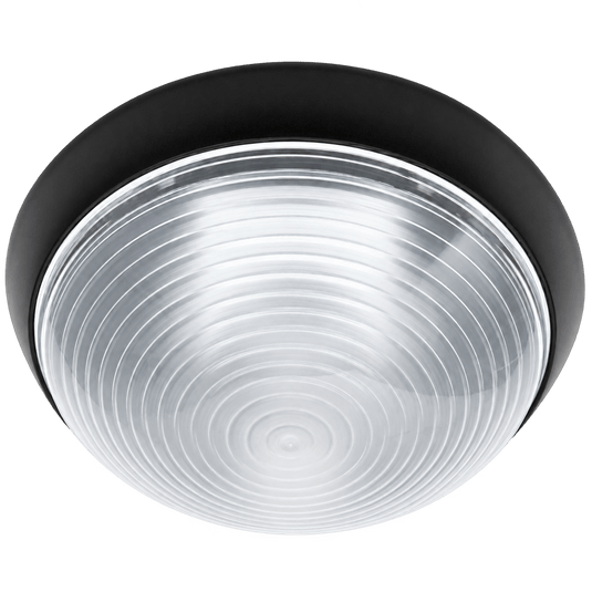 Black Polycarbonate Bulkhead, IP44, E27