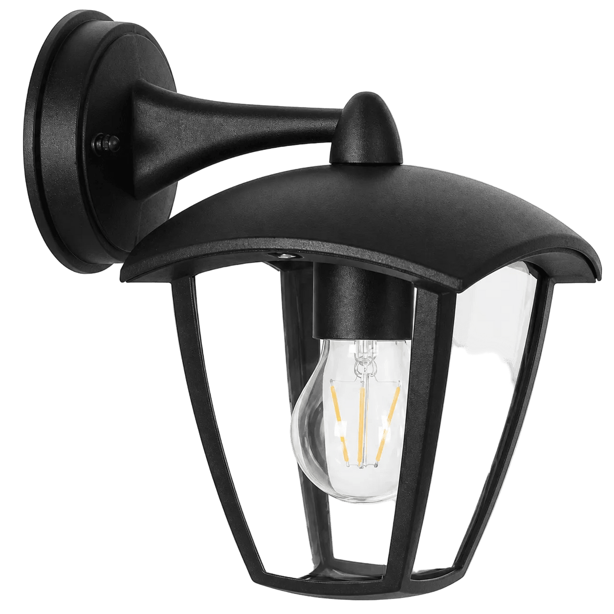 LED Black Outdoor Wall Light - IP44 Weather Resistant