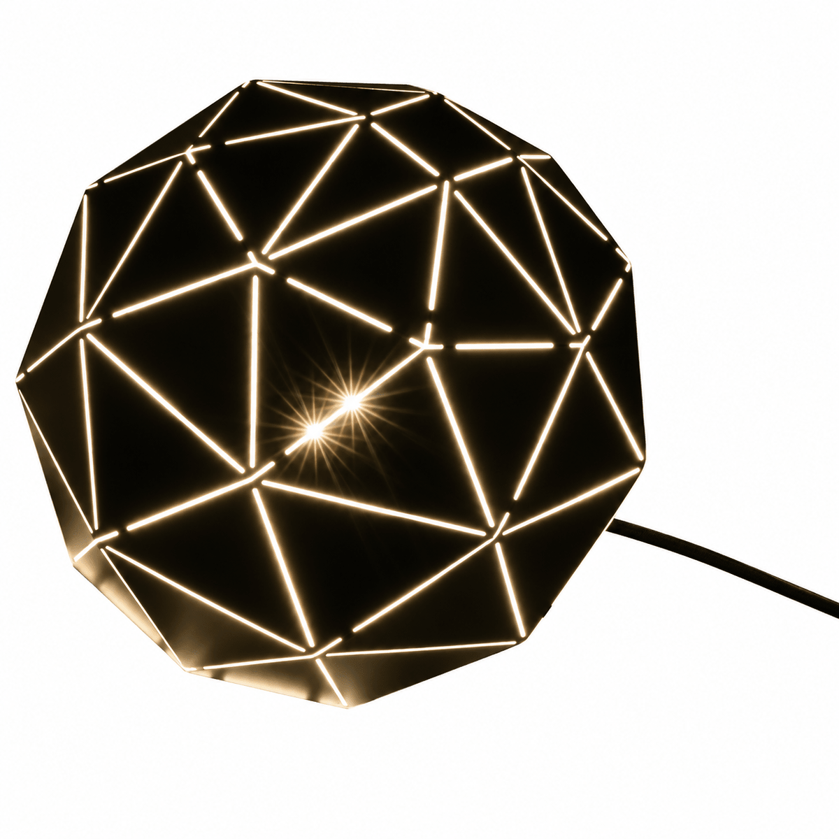 Black Laser Cut Table Lamp