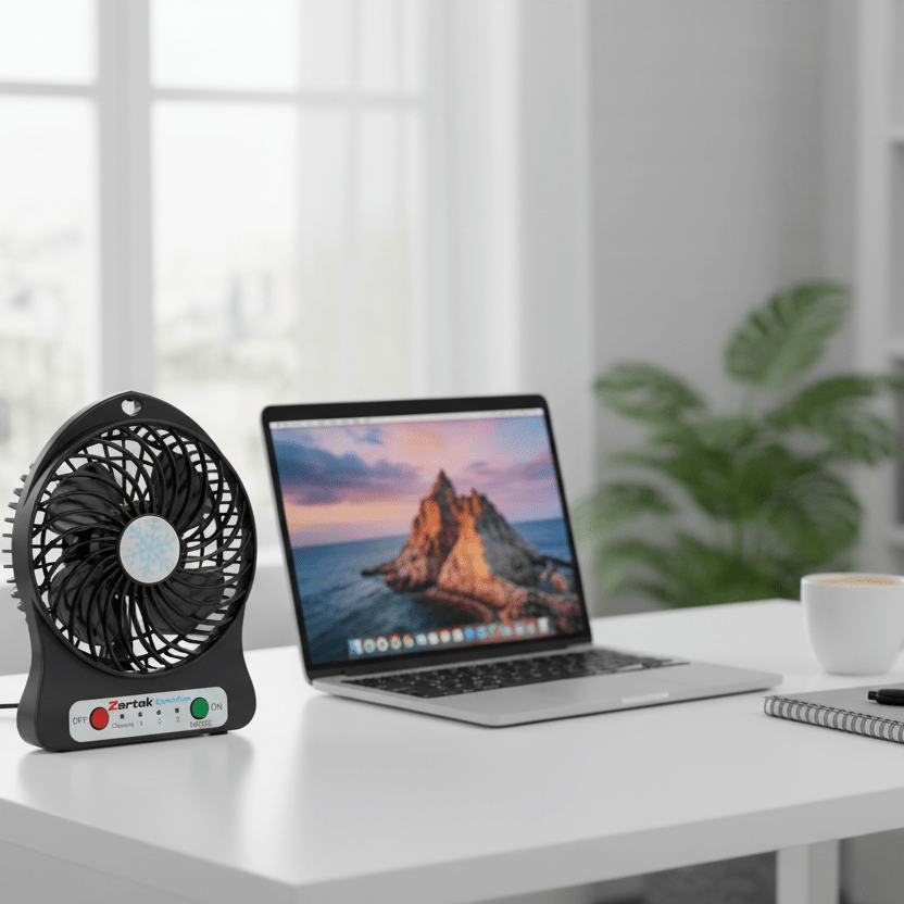Rechargeable Portable Mini Fan - Black - product image 2