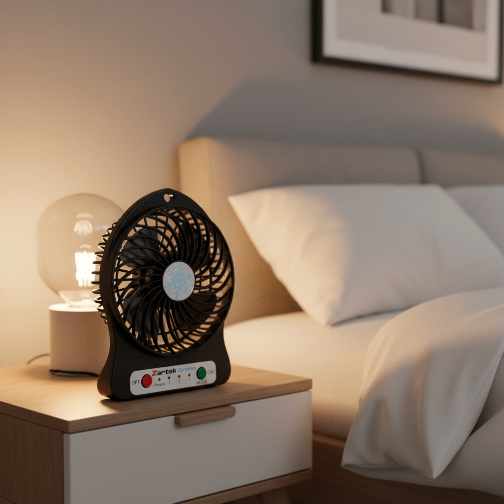 Rechargeable Portable Mini Fan - Black - product image 3