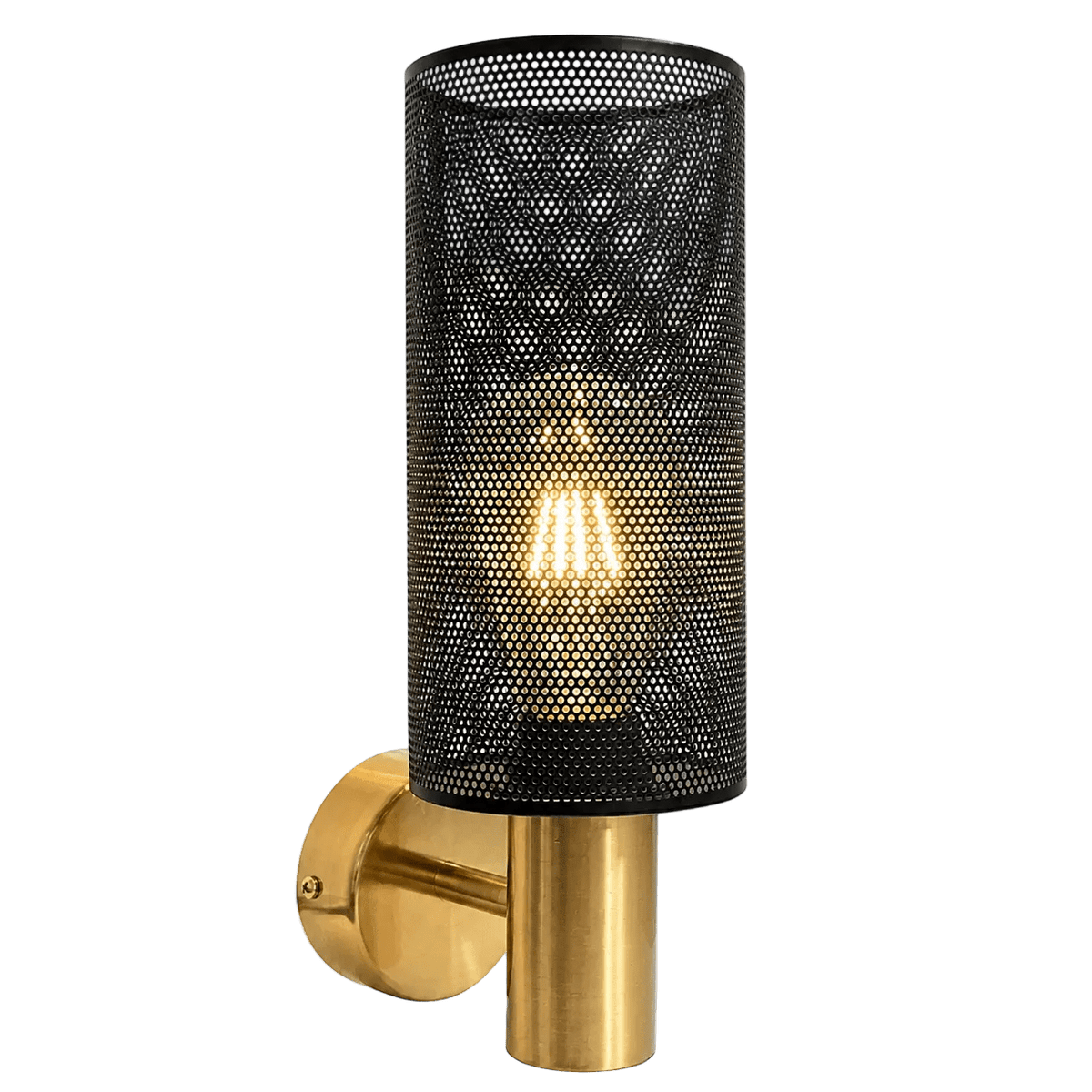 Chaluma Black & Gold Mesh Wall Light