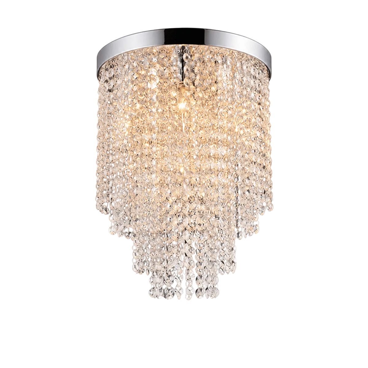 G9 LED Small Round K9 Crystal Ceiling Fitting