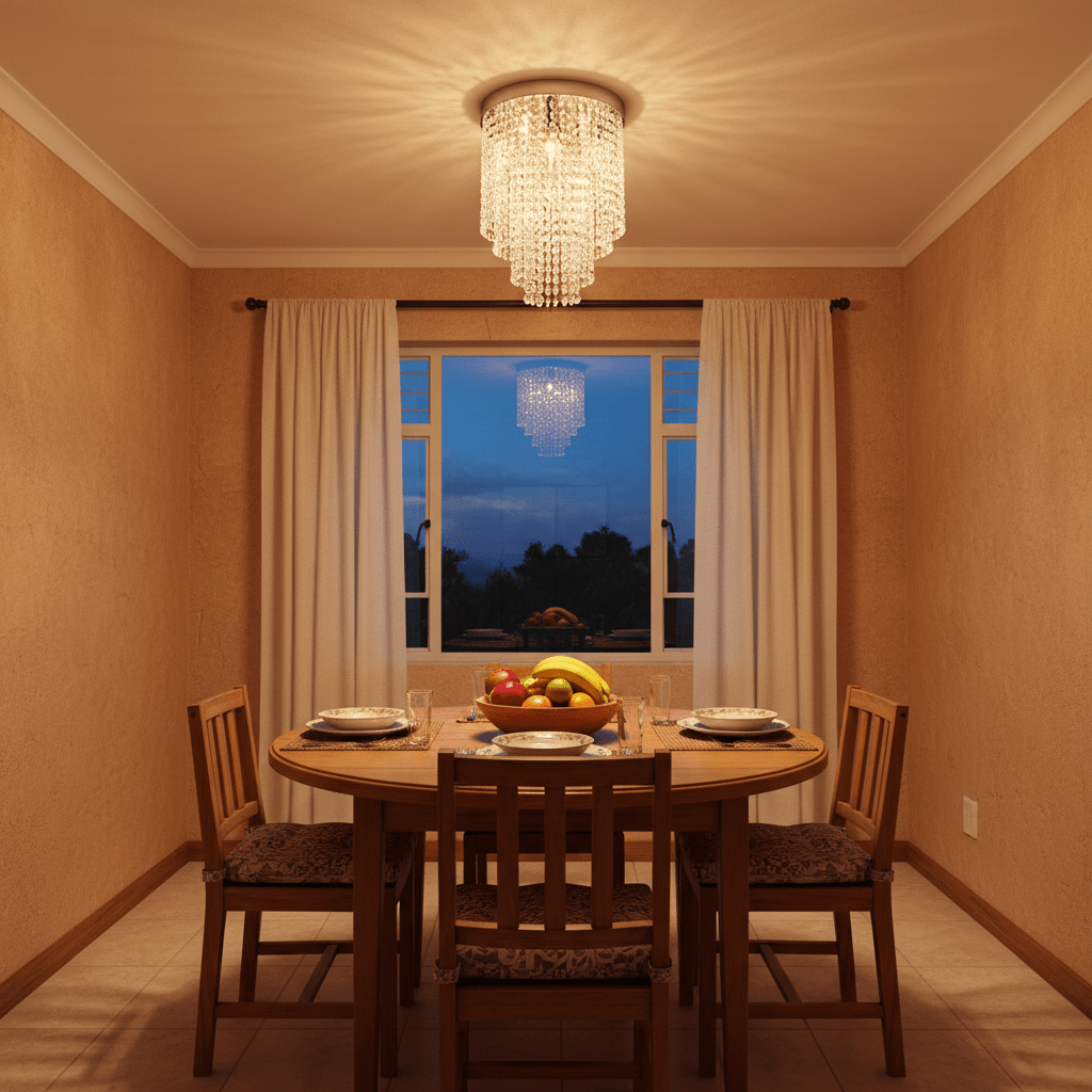 G9 LED Small Round K9 Crystal Ceiling Fitting