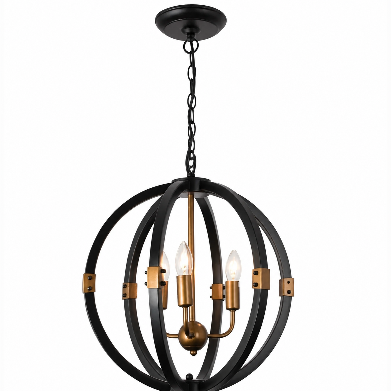Black & Gold Metal Chandelier