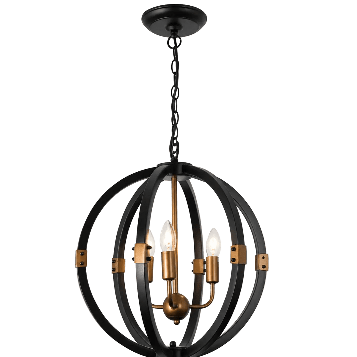 Black & Gold Metal Chandelier