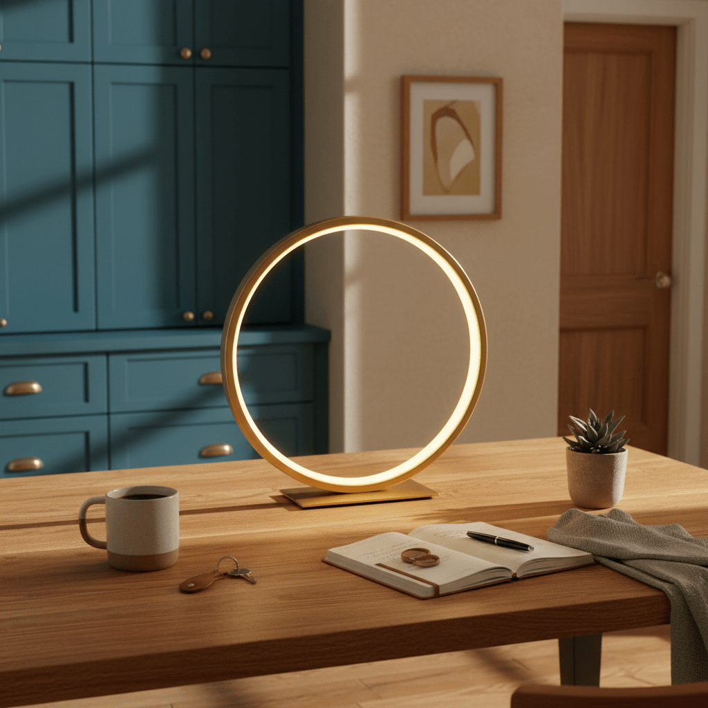 Ring LED Table Lamp - Gold