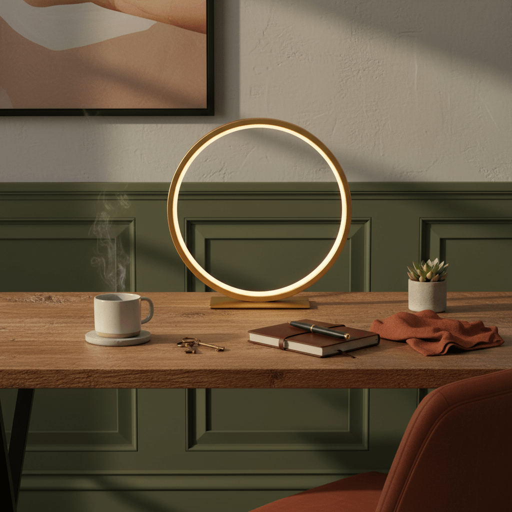 Ring LED Table Lamp - Gold