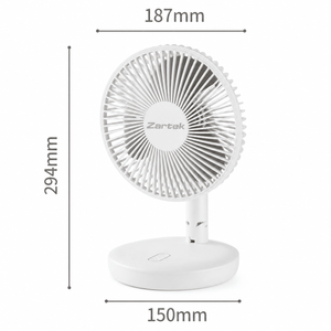 Rechargeable Portable Folding Desk Fan - White - product image 4