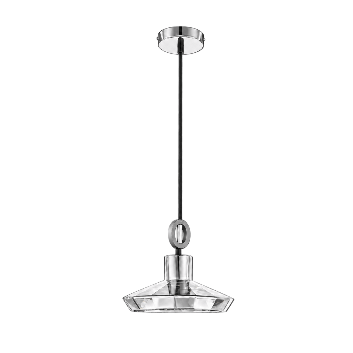 Sophia Diamond Cut Small Glass Pendant Light