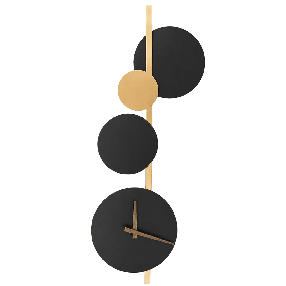 Black & Gold Wall Light with Clock