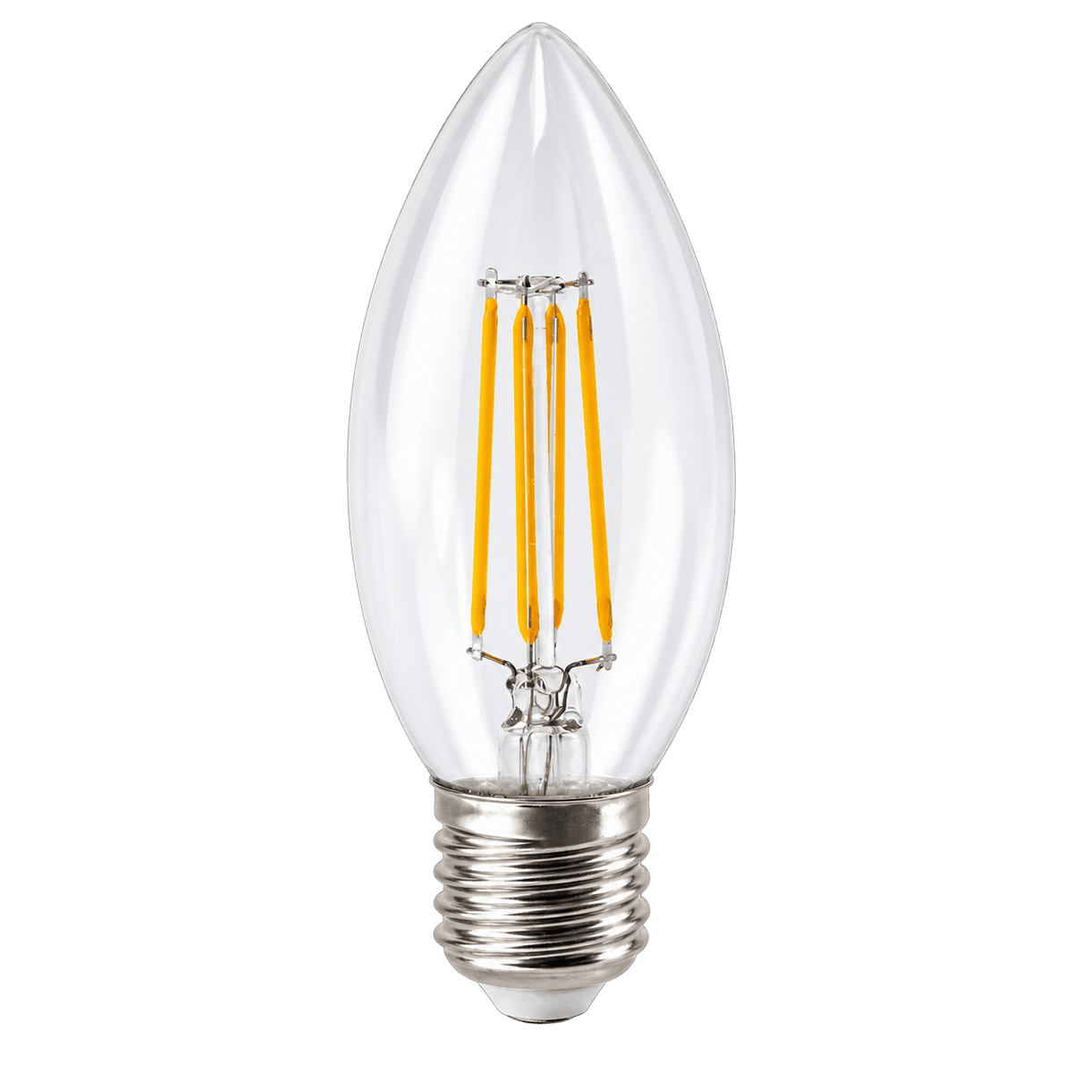 4.5W Dimmable Clear Candle Filament LED Bulb – E14, 2700K Warm White