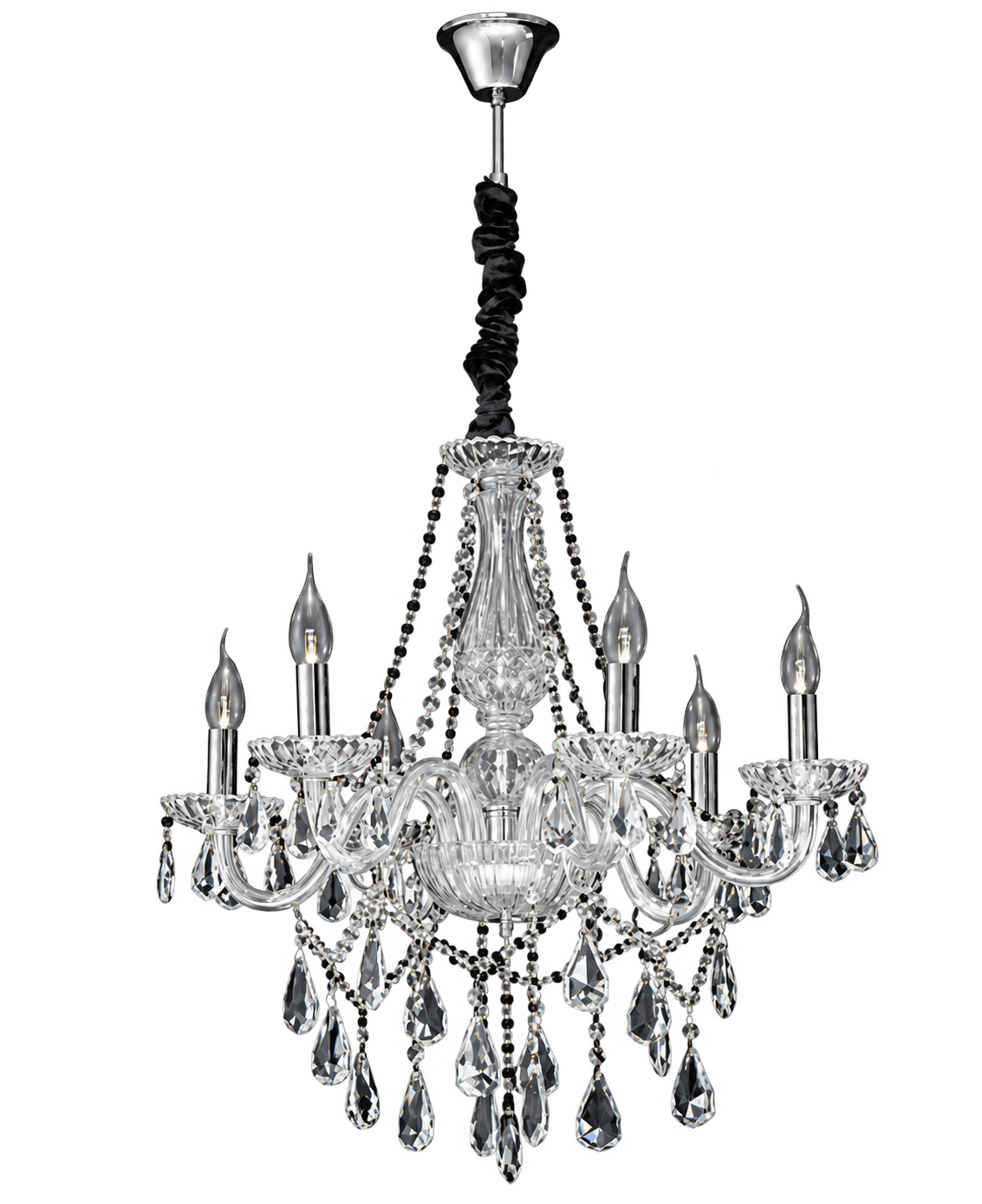 6 Arm K9 Crystal Chandelier