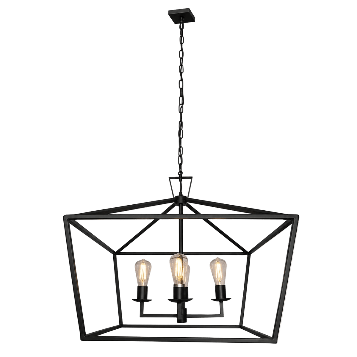 Delport 4 Light Pentagon Ranch Iron Pendant