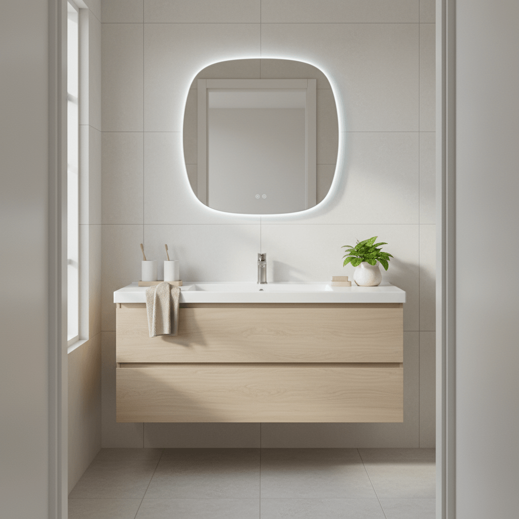 36W Square LED Mirror - Anti Fog