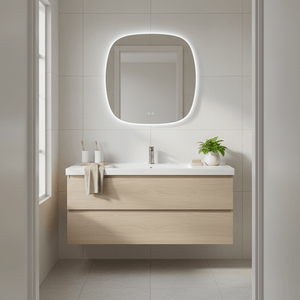 36W Square LED Mirror - Anti Fog