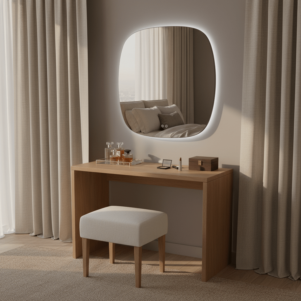 36W Square LED Mirror - Anti Fog