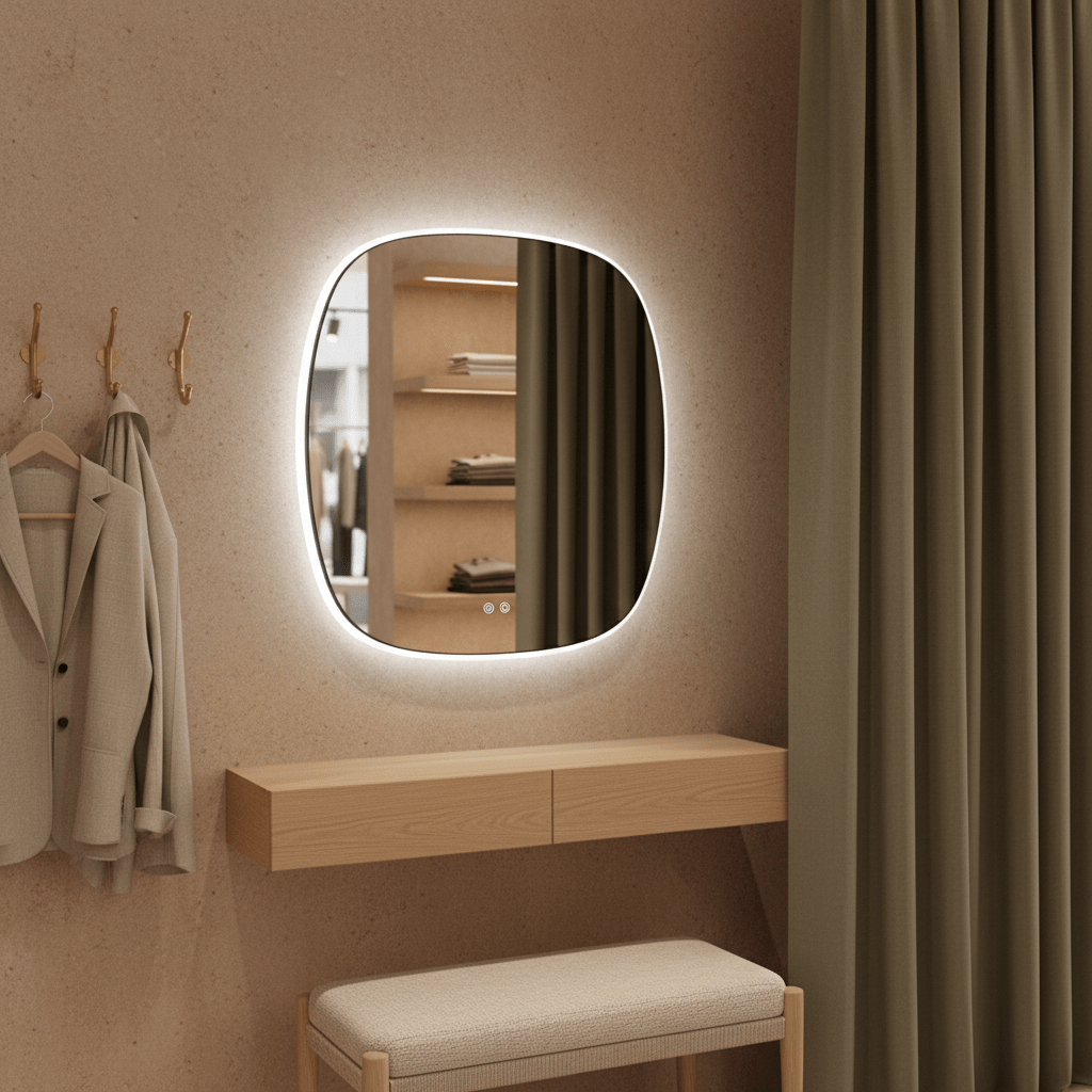 36W Square LED Mirror - Anti Fog