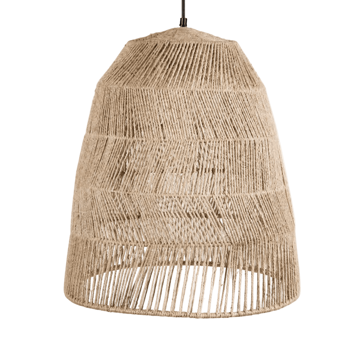Deep Zig Zag Jute Pendant Light