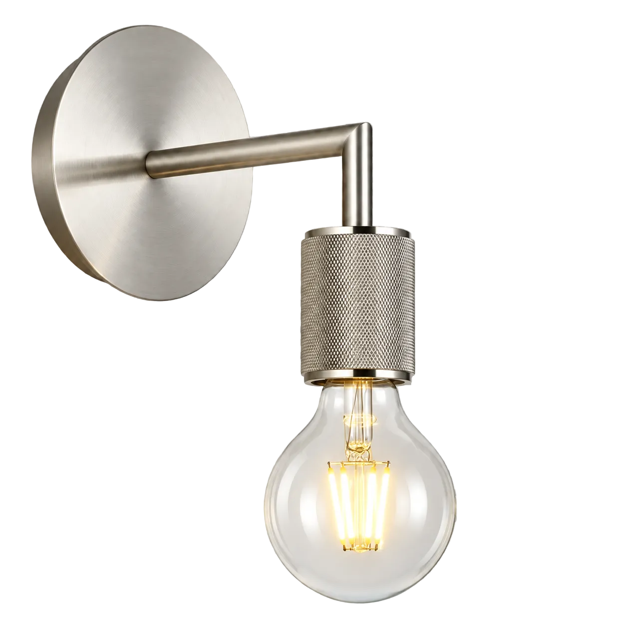 Trend Plain Wall Light - Satin Chrome