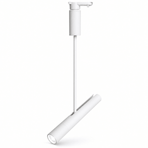 Pino Pin 7W Track Light in white, featuring a sleek design with an adjustable head for focused lighting.