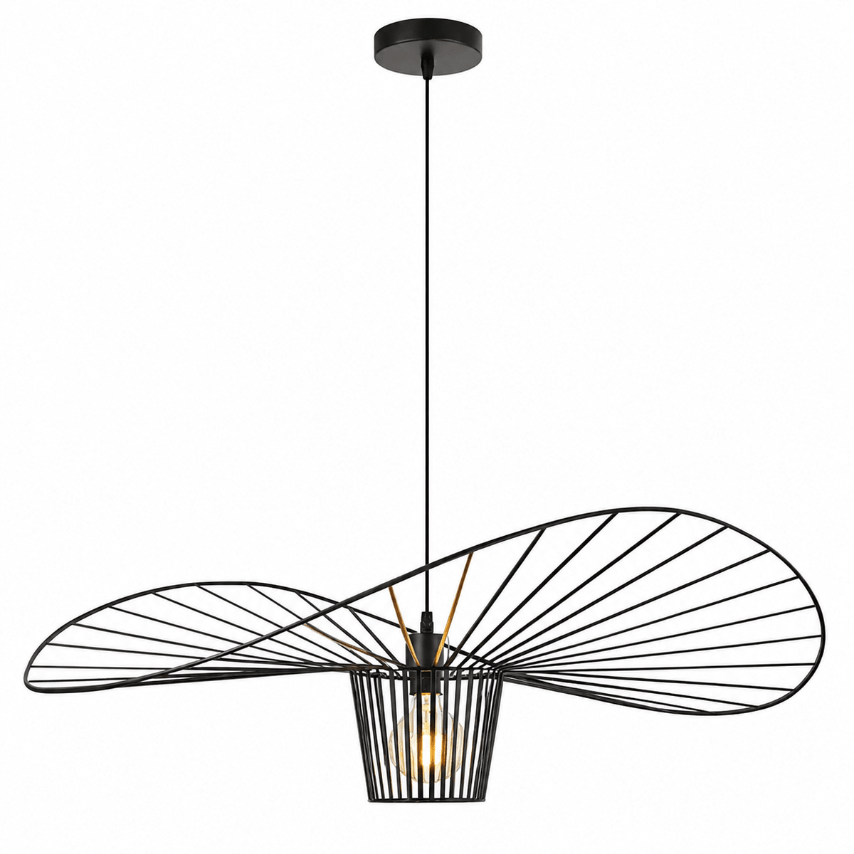 Sensu Large Infinite Black Pendant Light with a modern, minimalist design featuring a striking silhouette.