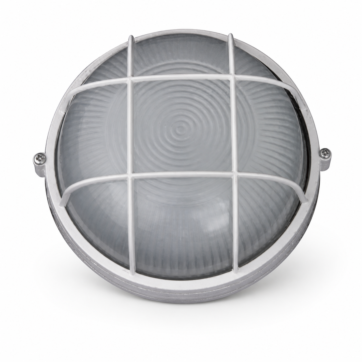 12W White LED Cage Bulkhead Light - 6000K - IP54