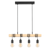 Townshend Black & Brown 4-Light Pendant, E27