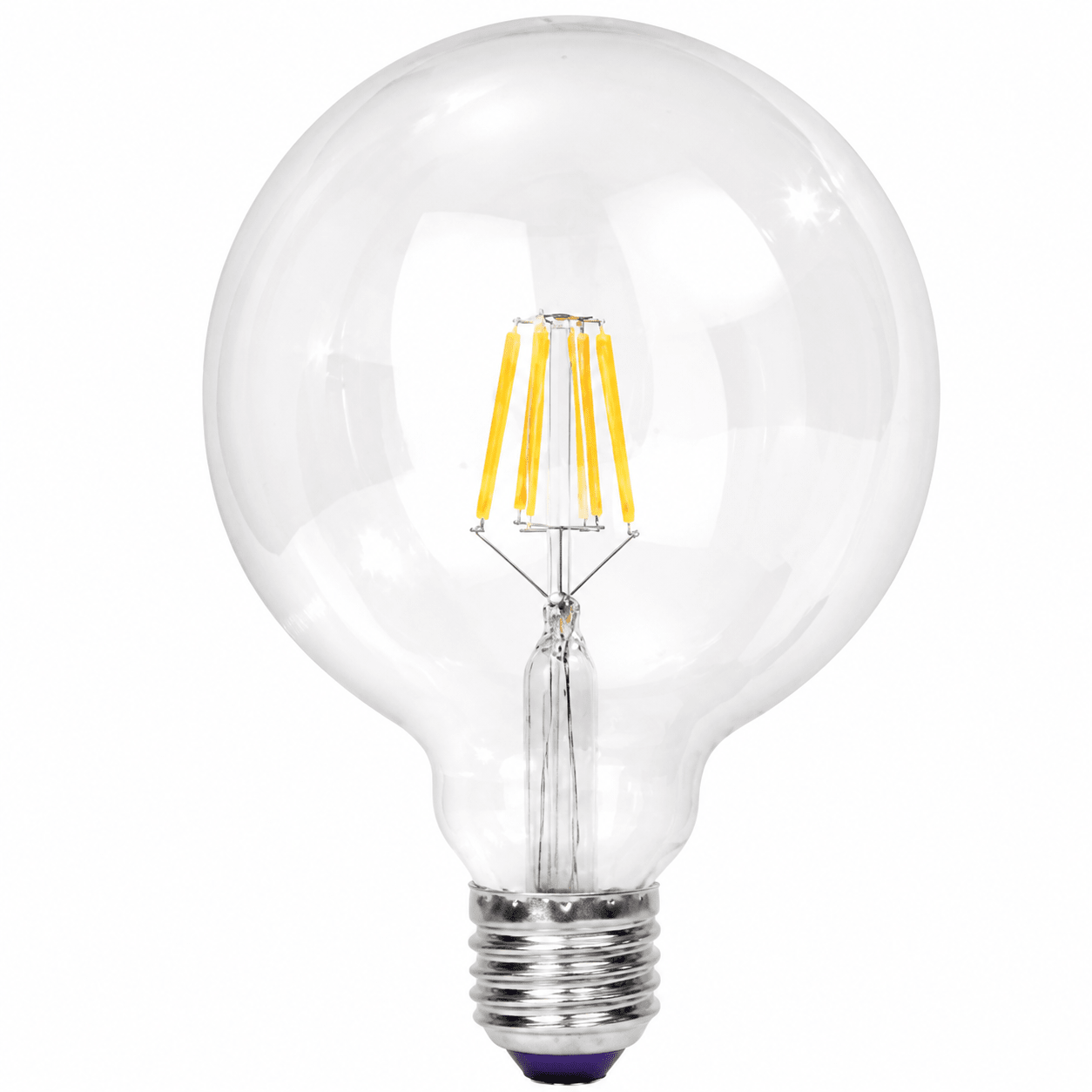 9W Clear Opalina Filament LED Bulb with E27 cap, showcasing a clear glass design and visible filament.