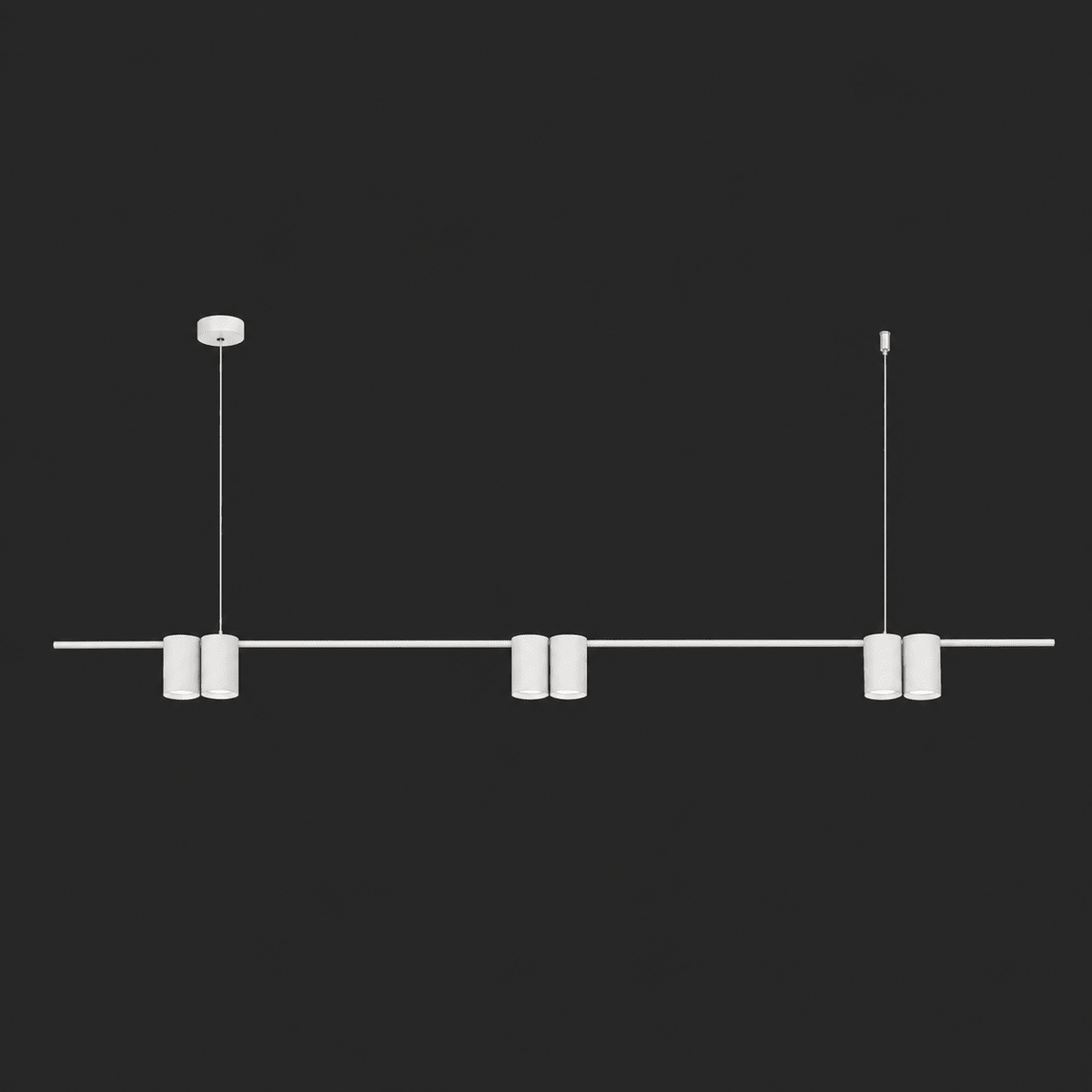 Occhio 6 Light Linear Pendant - White